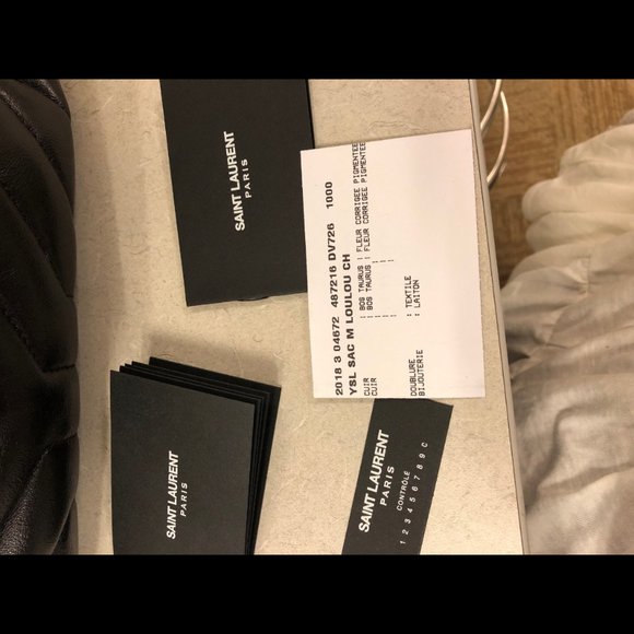 Saint Laurent YSL Loulou Silver Hardware Shoulder Bag MEDIUM Black Leather - Picture 12 of 16